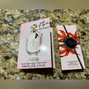 CLEARANCE 2 Juicy couture flowerbomb tigerlily
 free travel soaps korres samples